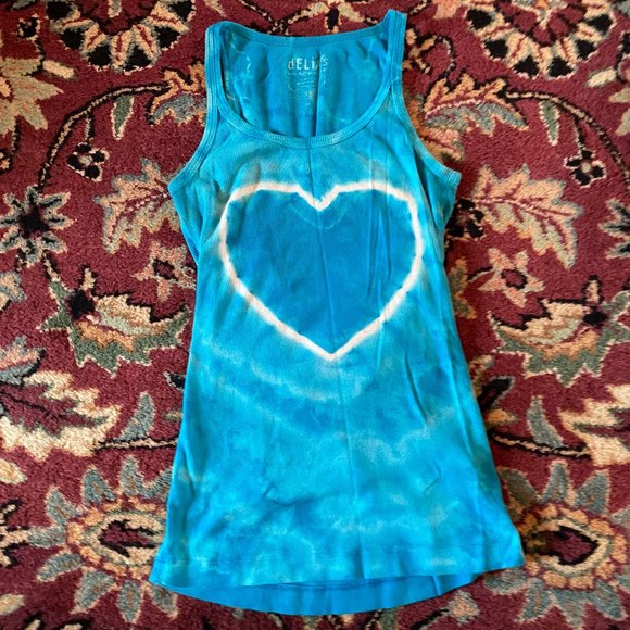 dELiA*s Tops - Blue Tank Top with Heart Size M